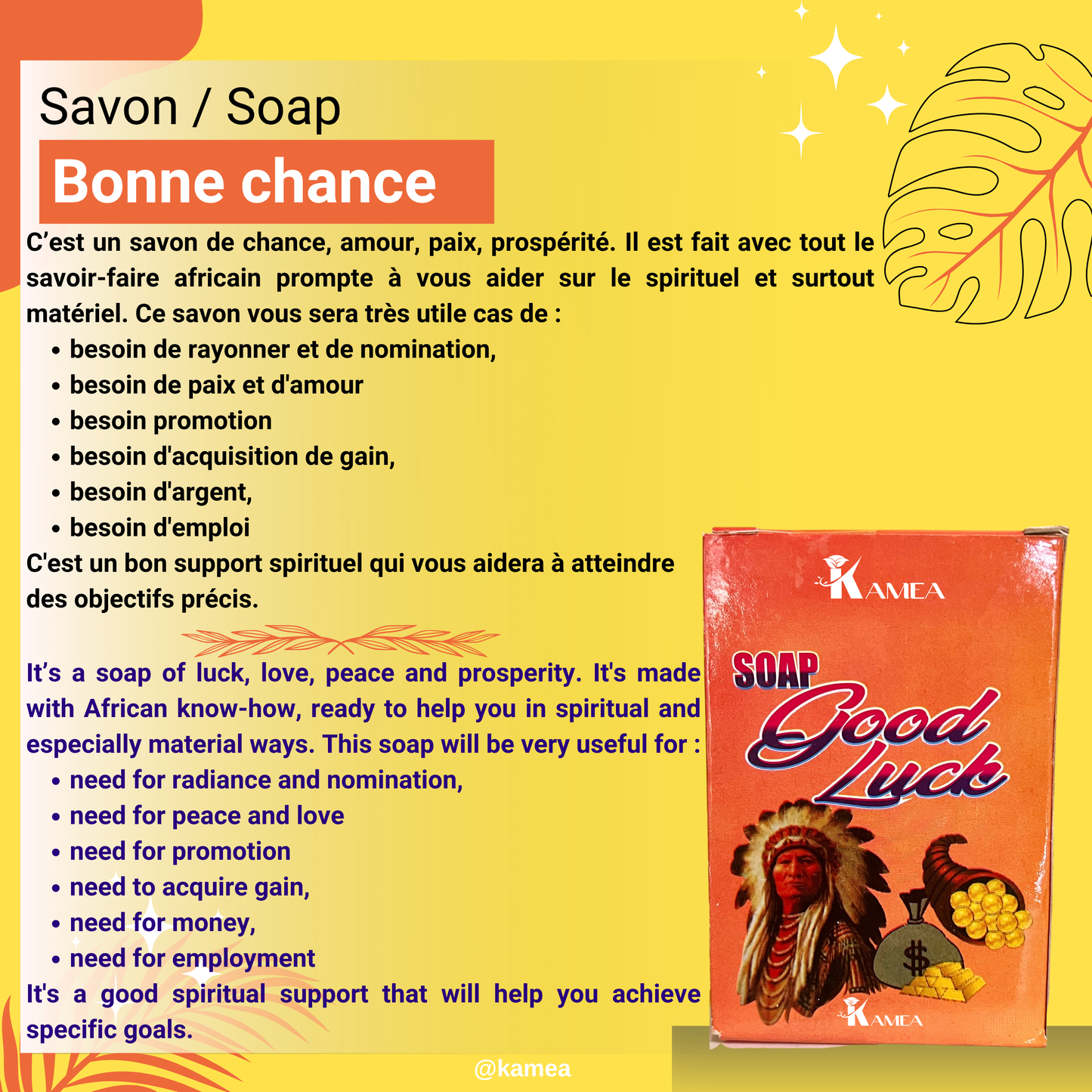 Savon GOOD LUCK  - Savon spirituel