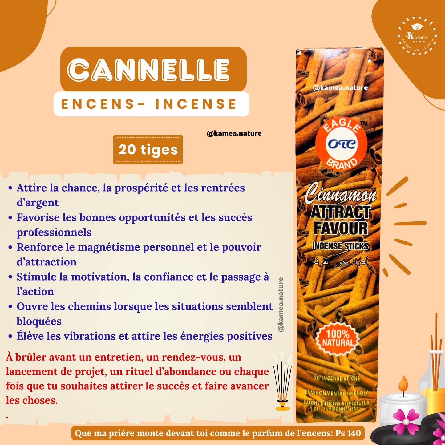 Encens CANNELLE - ABONDANCE FINANCIÈRE