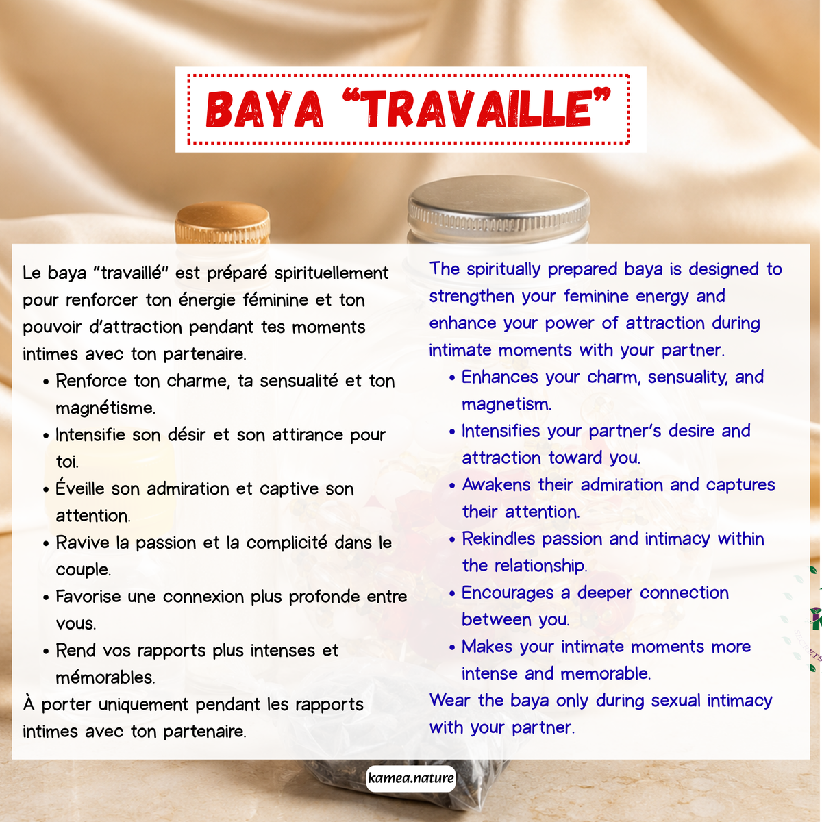 Baya Travaillé - Séduction - Secrets de femmes