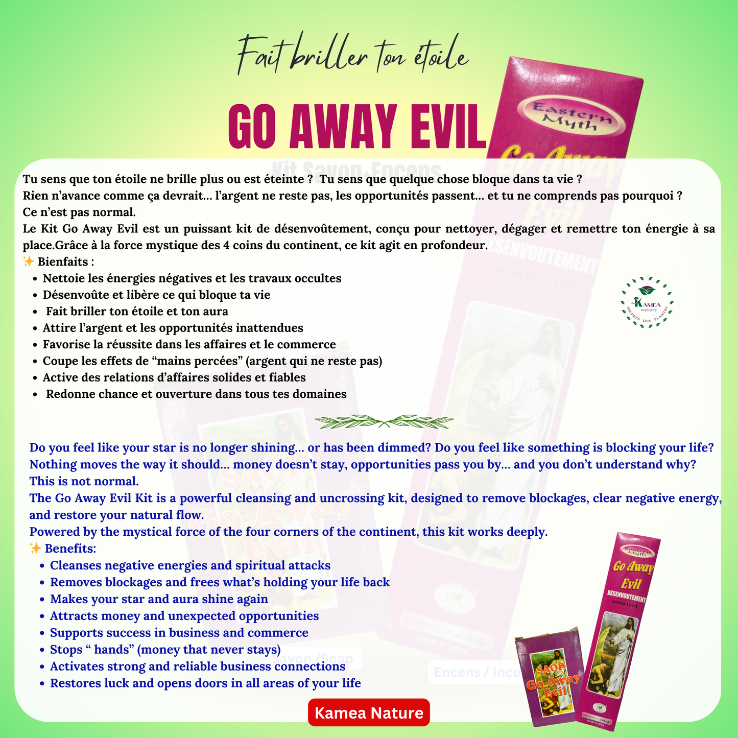 Kit Spirituel Go Away Evil - pour faire briller ton étoile