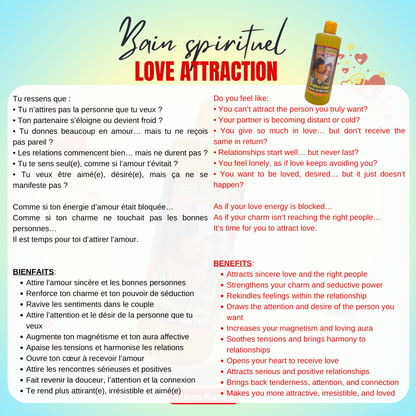 Puissant Bain spirituel LOVE ATTRACTION - bain d’attirance