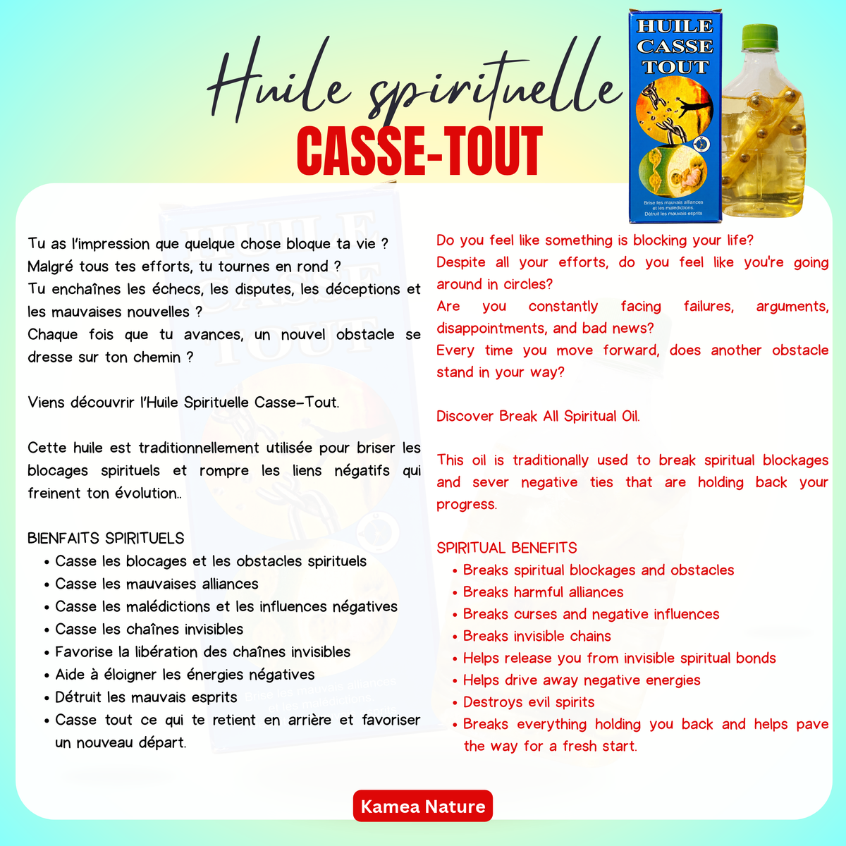 Huile spirituelle CASSE-TOUT