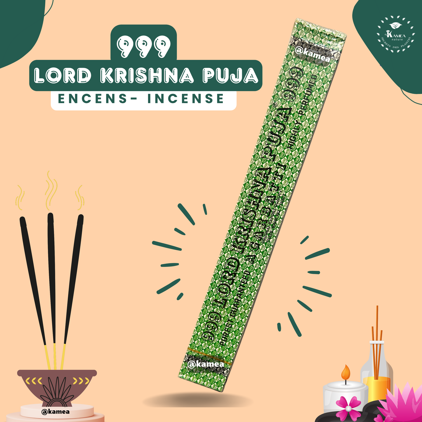 Encens spirituel 999 - Miracle de 21 jours - LORD KRISHNA PUJA