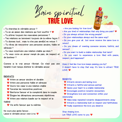 Puissant Bain spirituel TRUE LOVE - bain d’attirance